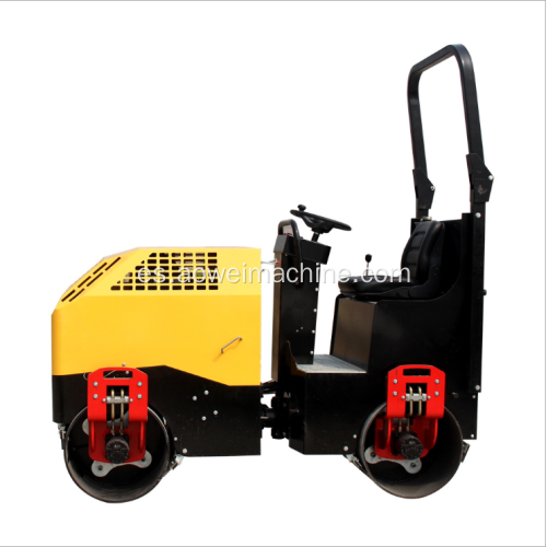 Mini compactador de rodillo compactador vibratorio de doble tambor con accionamiento mecánico de 2 toneladas